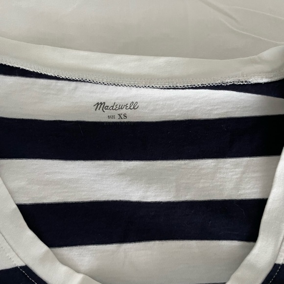 Madewell Striped Cropped Shirt - Picture 2 of 3